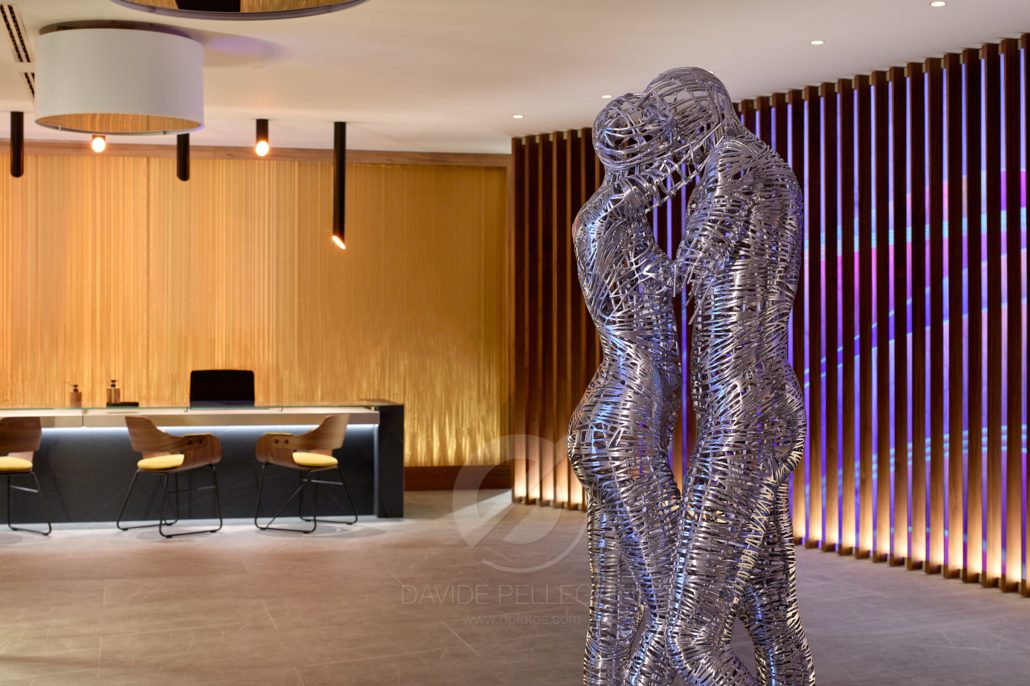 Hotel lobby and reception area