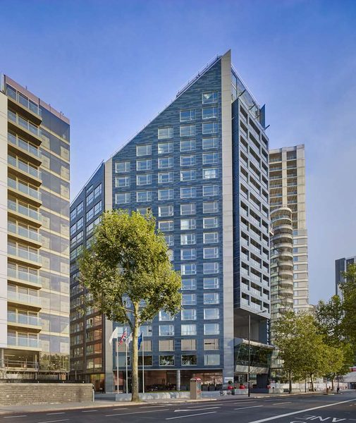 Hotel exterior along the Thames